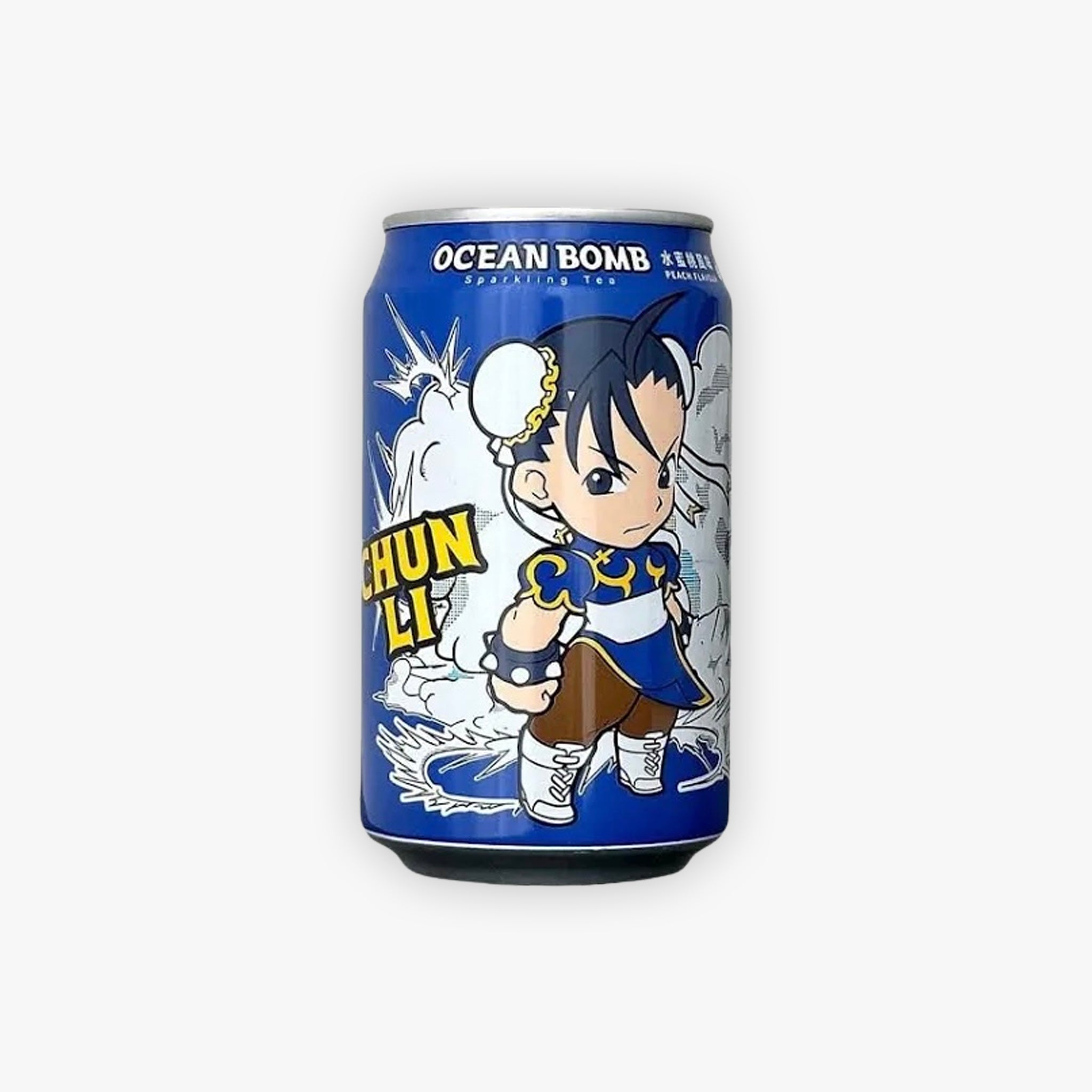 Ocean Bomb Street Fighter Peach Sparkling Tea 330ml