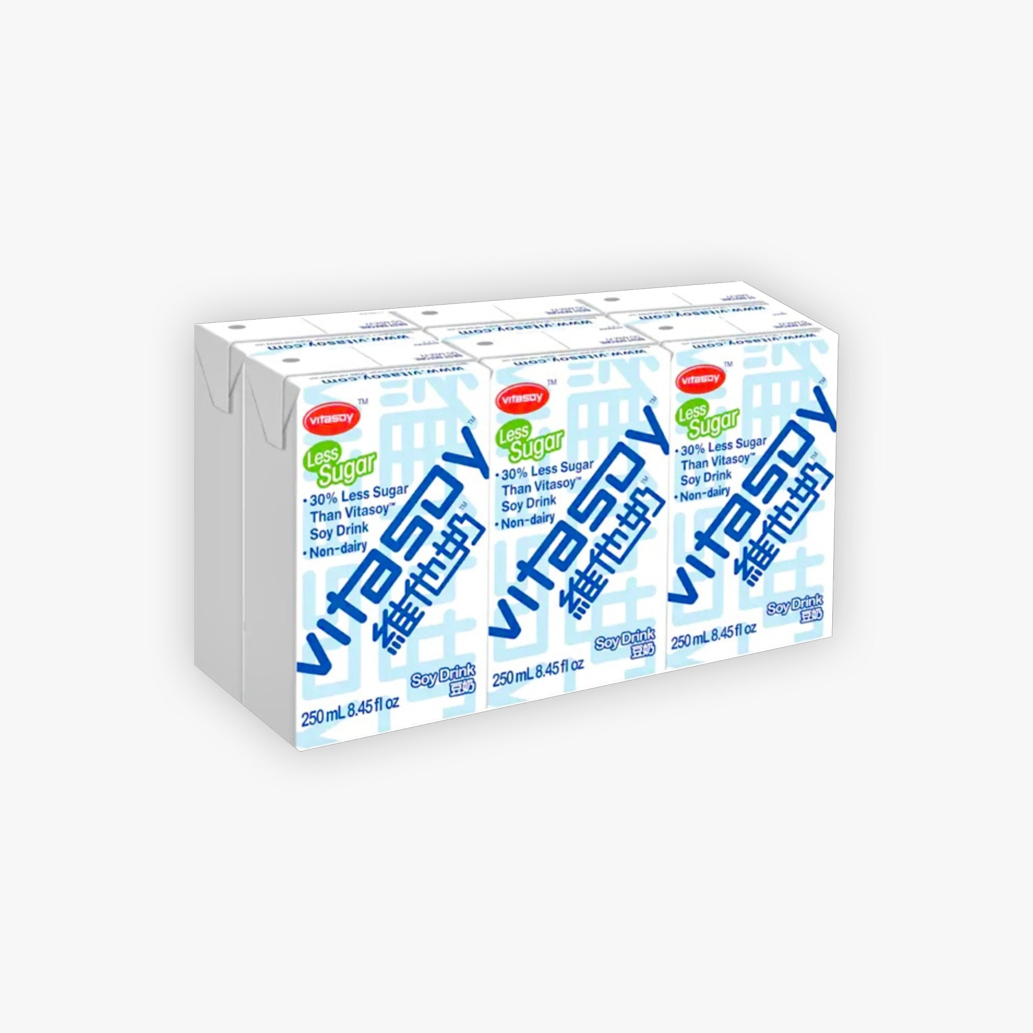 Vitasoy Less Sugar Original Soy Drink 250ml (Pack of 6)