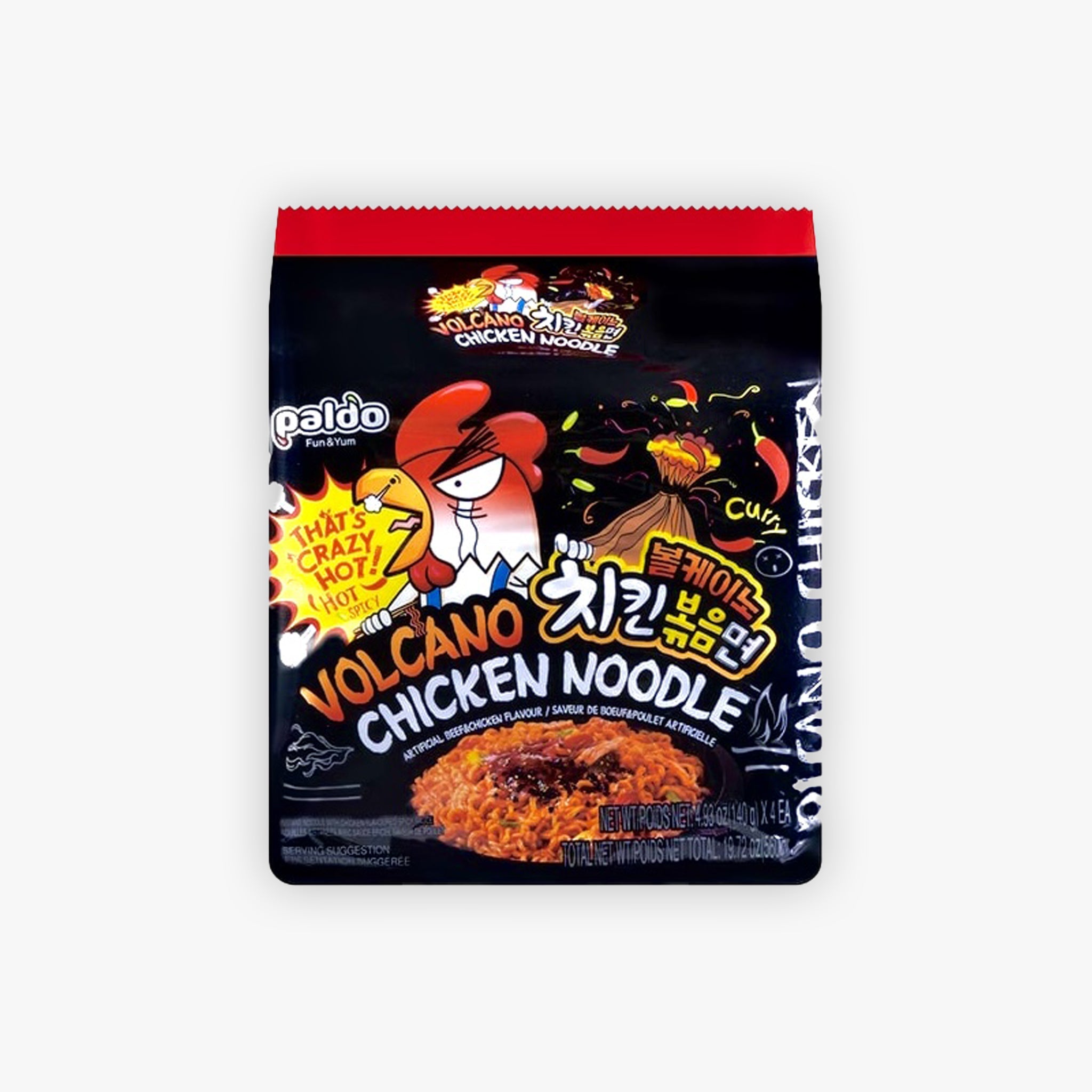 Paldo Volcano Chicken Noodle 140g (Pack of 4)