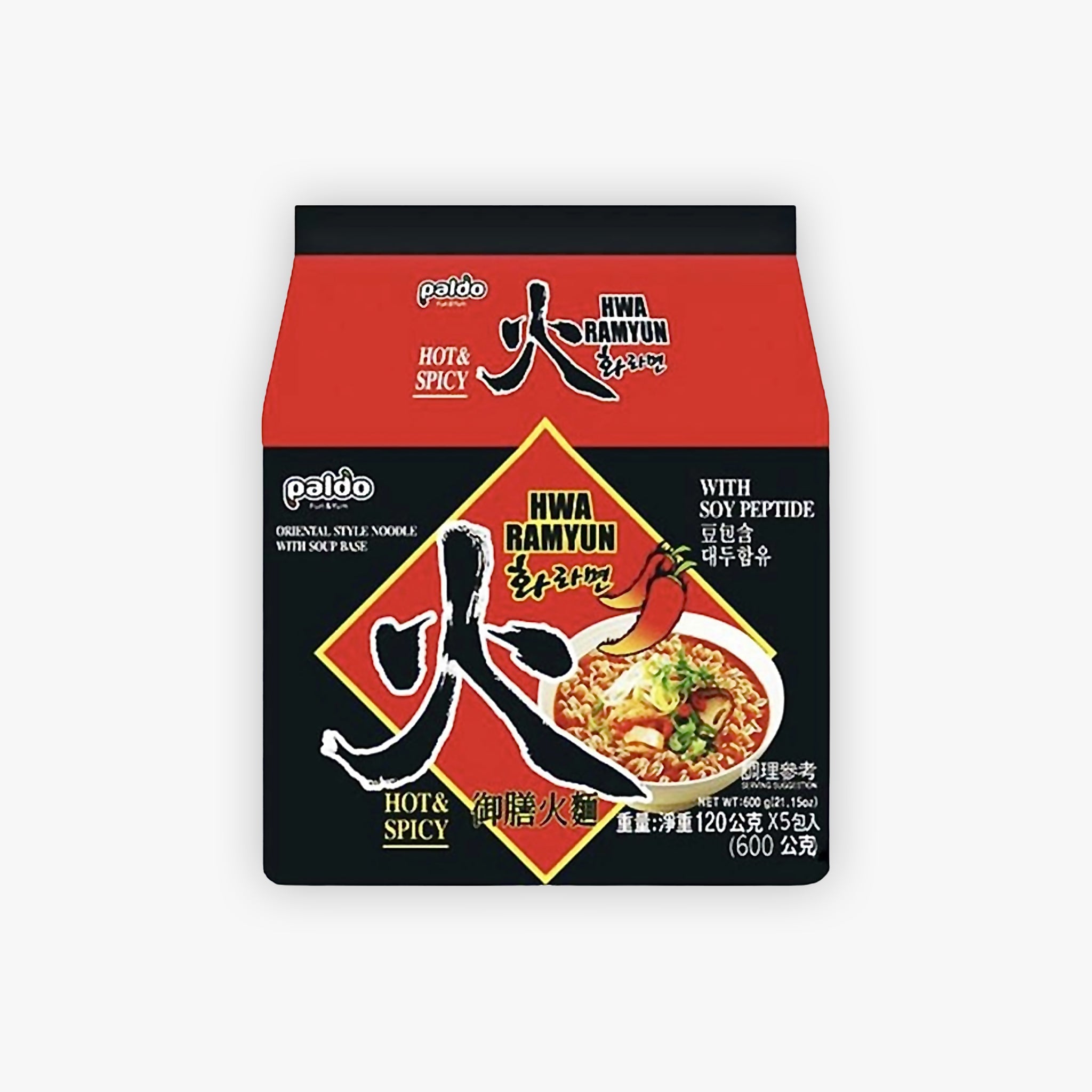 Paldo Hwa Ramyun Hot and Spicy 120g (Pack of 5)