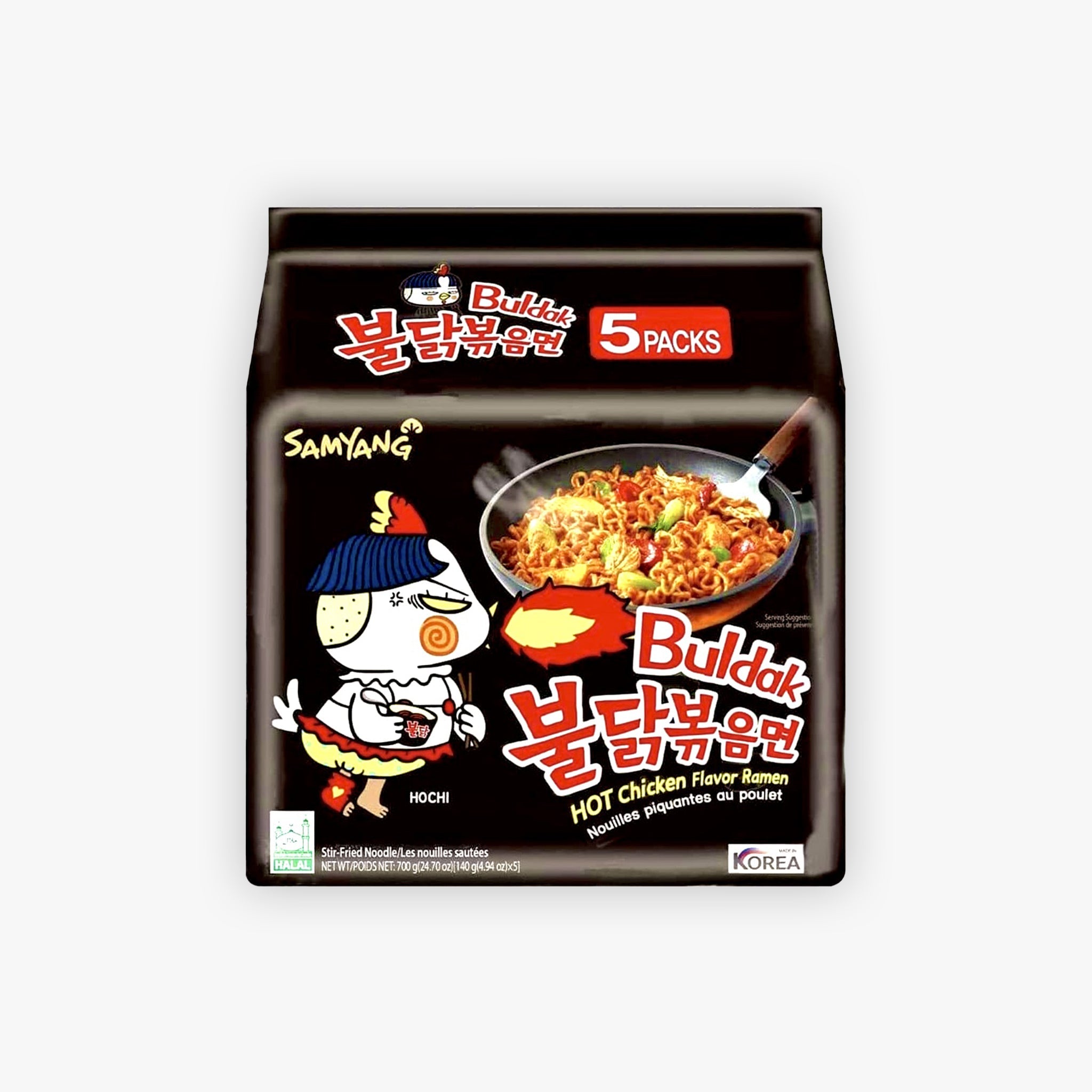 Samyang Buldak Hot Chicken Flavor Ramen 140g (Pack of 5)