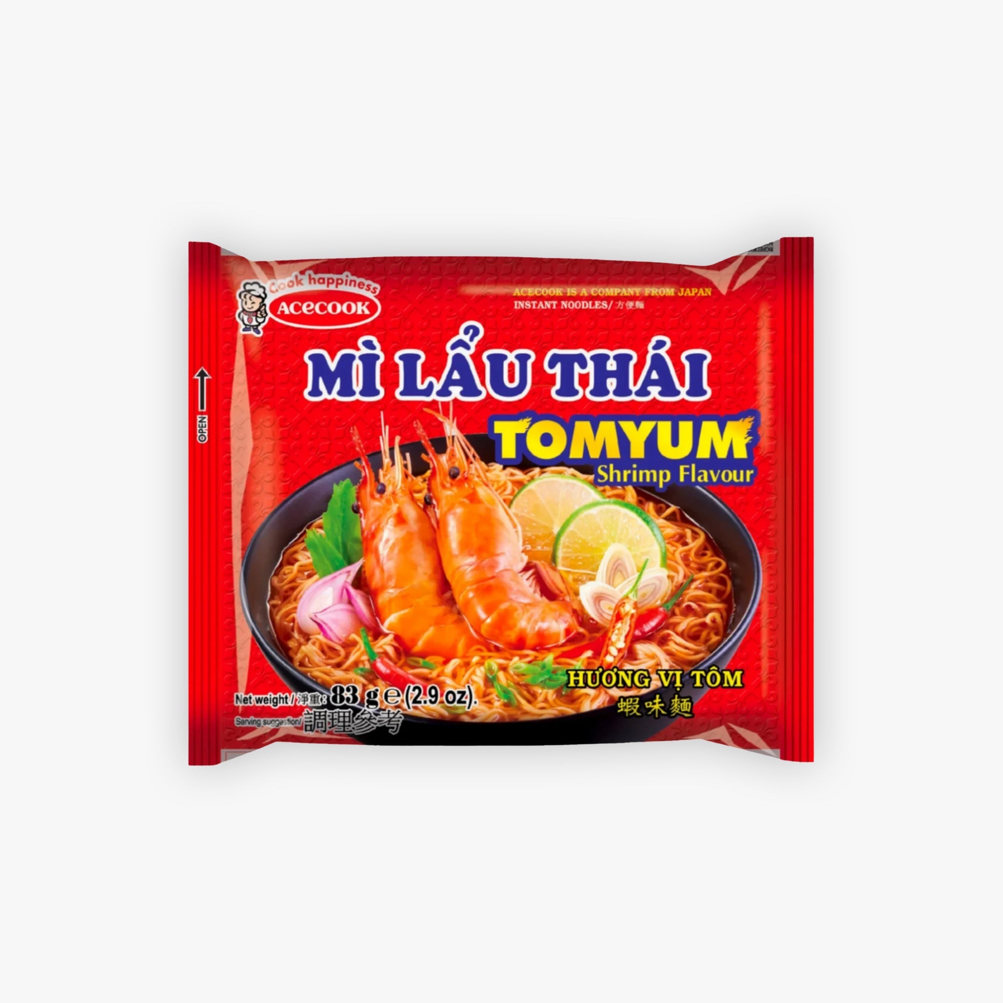 Acecook Mi Lau Thai Tom Yum Shrimp Flavour Instant Noodles 83g