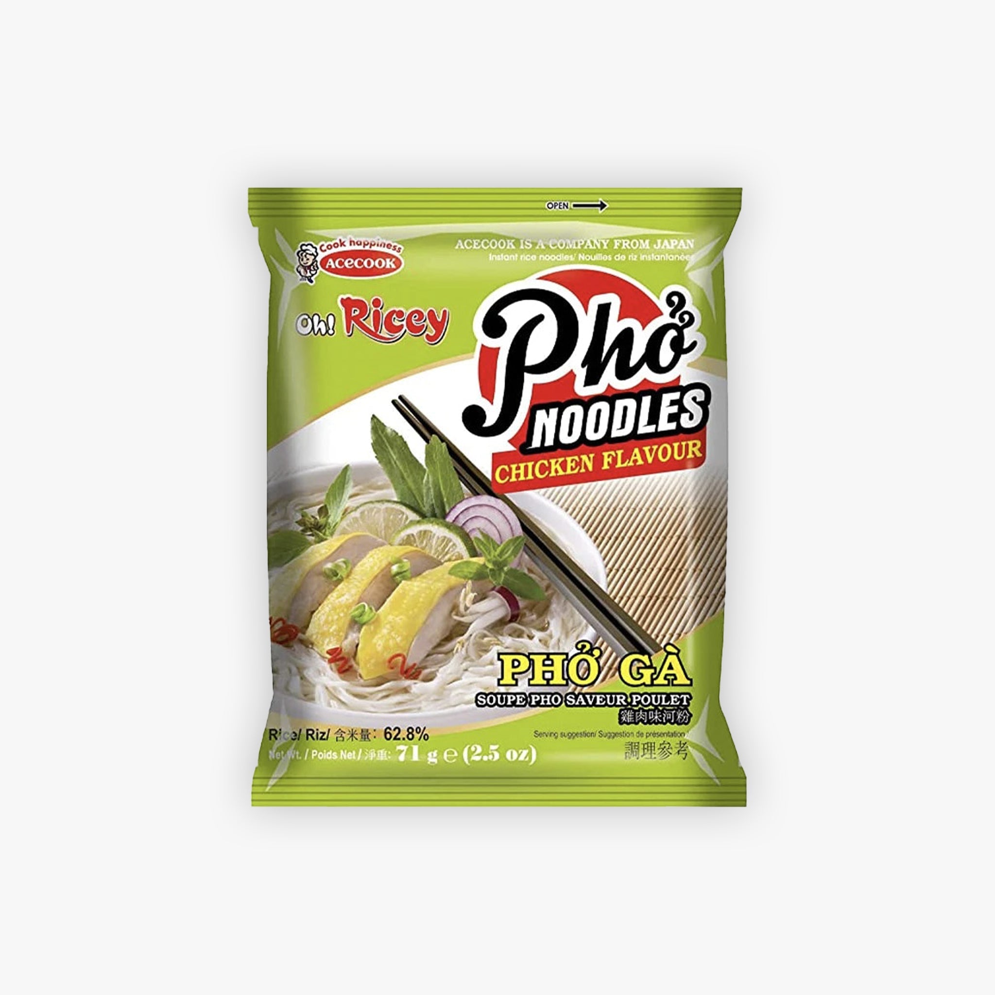 Acecook Oh! Ricey Chicken Flavour Noodles 71g