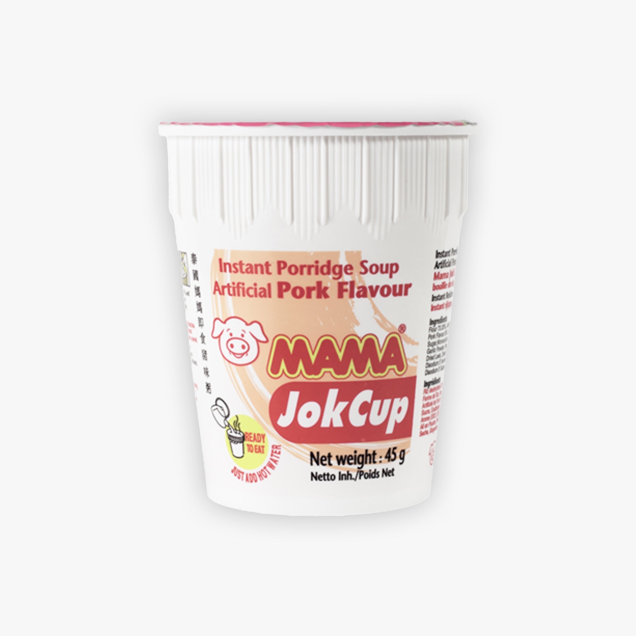 Mama Jok Cup Artificial Pork Flavour Instant Porridge Soup 45g