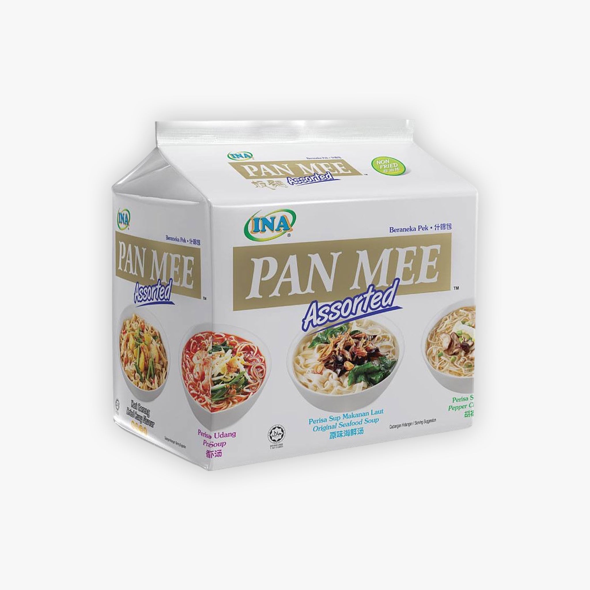 INA Pan Mee Assorted Flavour Noodles 85g (Pack of 5)