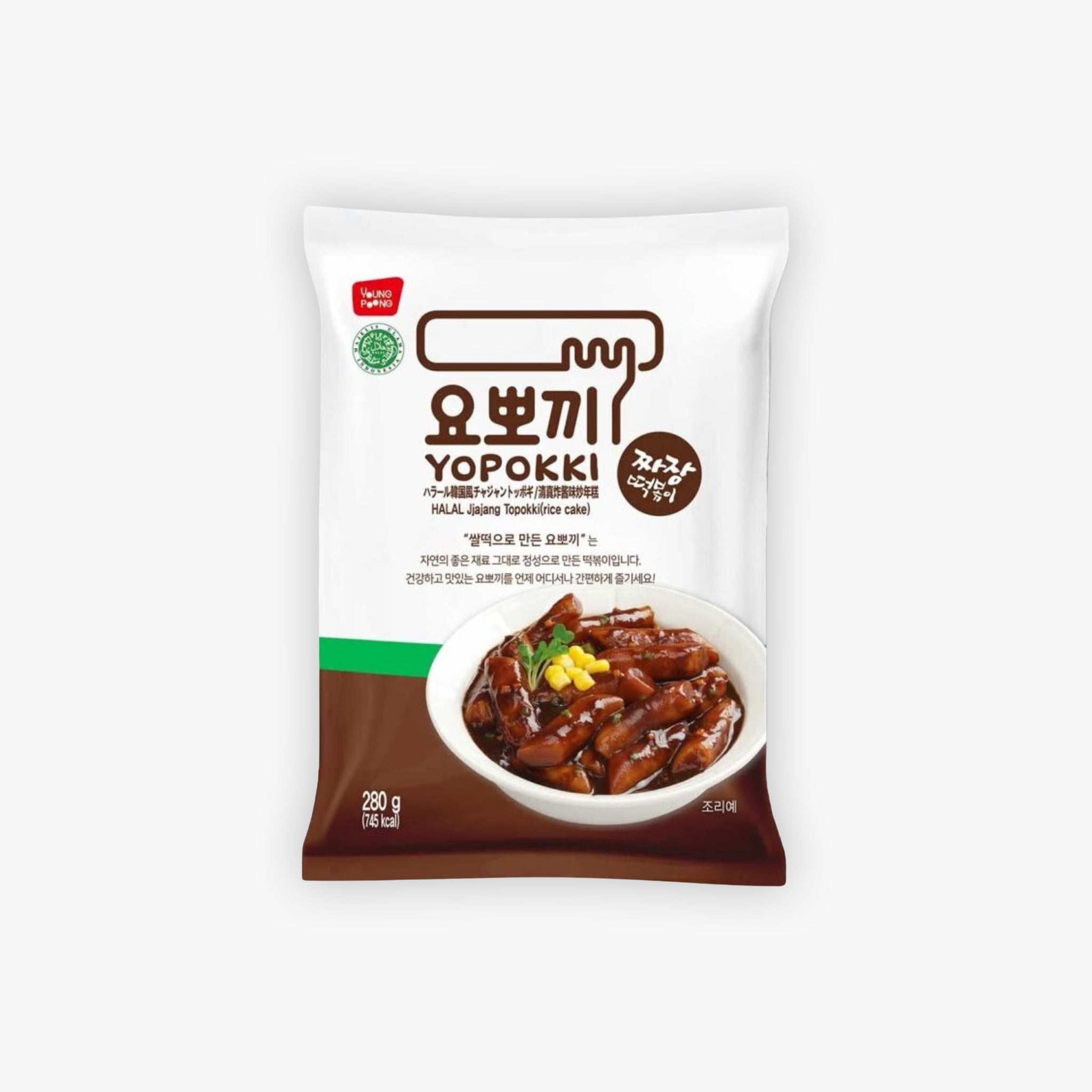 Young Poong Yopokki HALAL Jiajang Topokki Rice Cake 280g