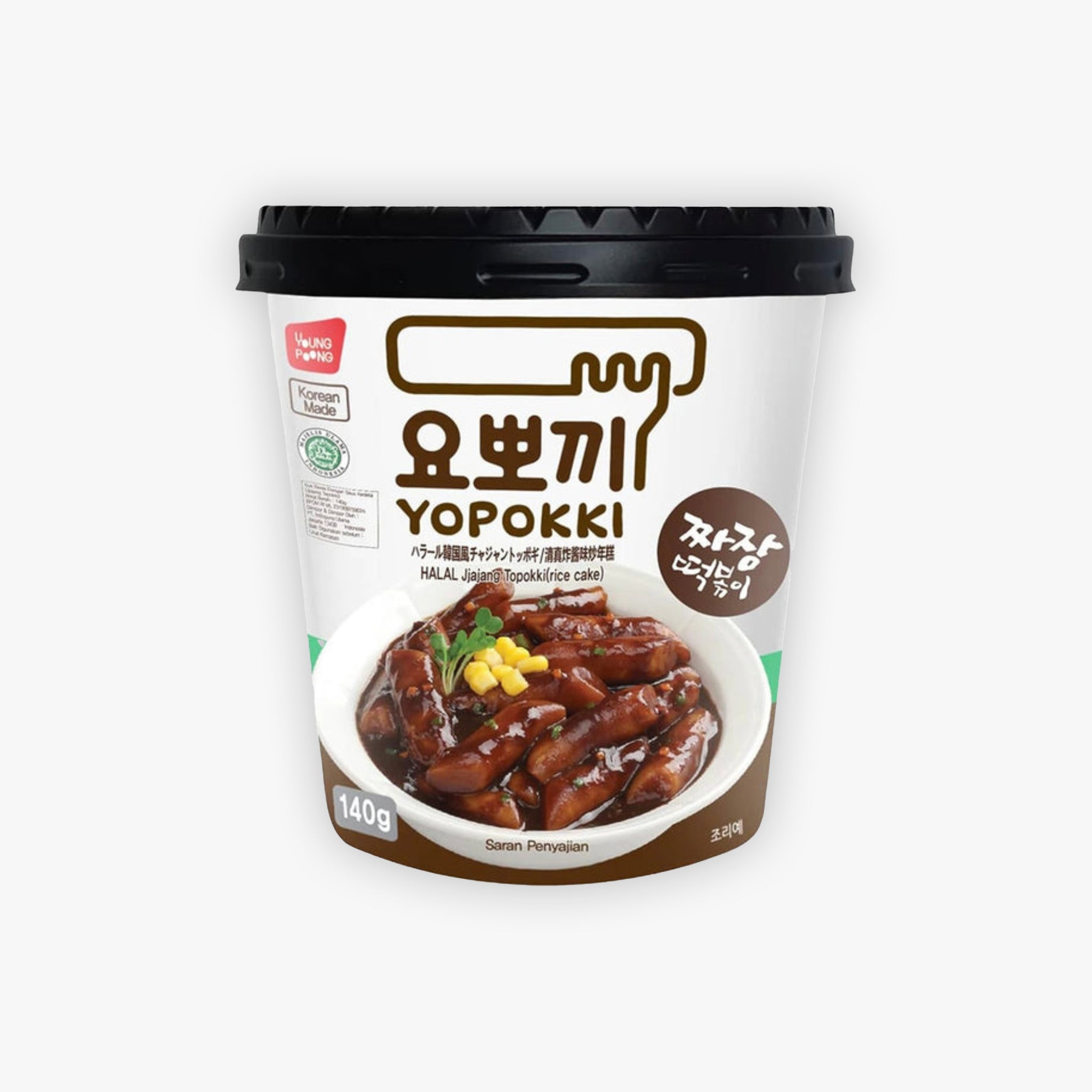 Young Poong Yopokki HALAL Jiajang Topokki Rice Cake 140g