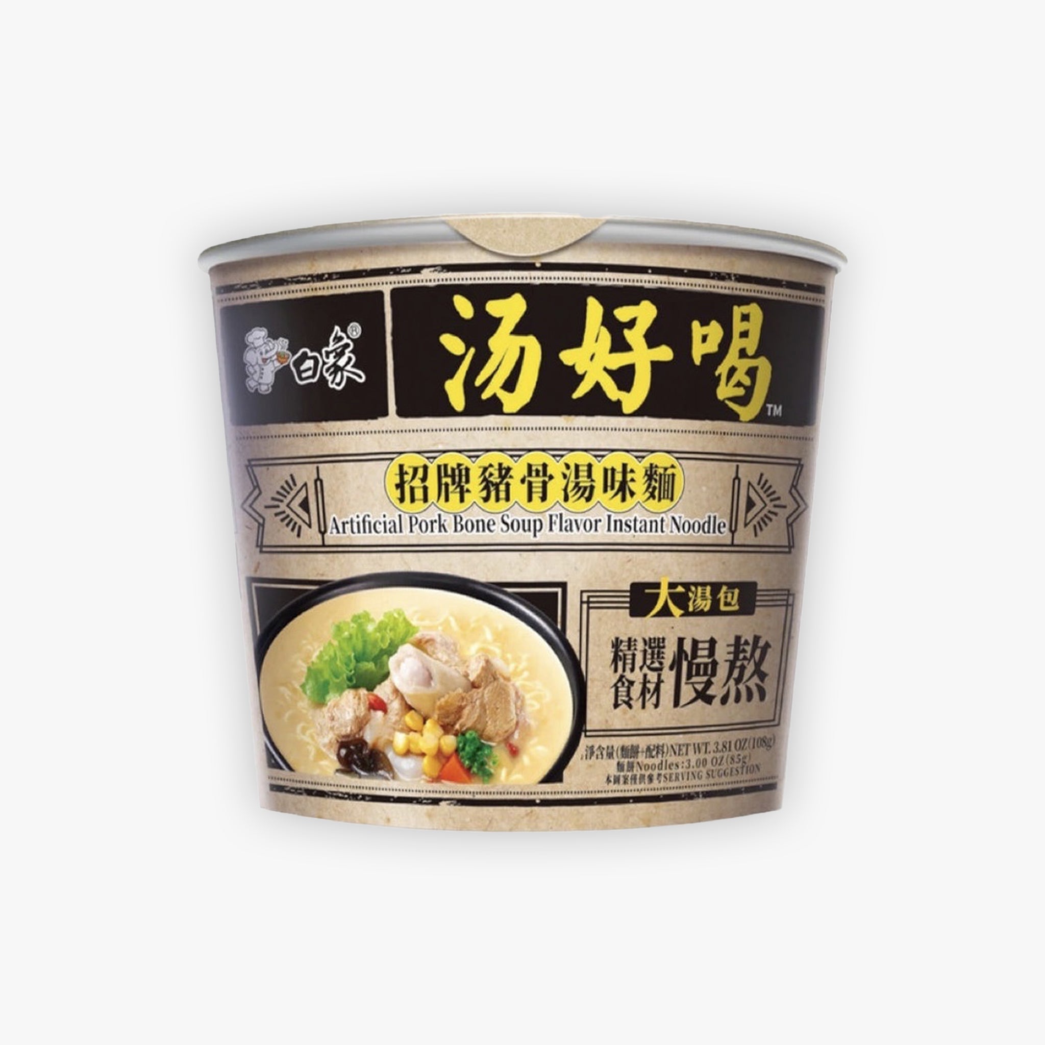 Baixiang Pork Bone Soup Flavour Noodles 108g