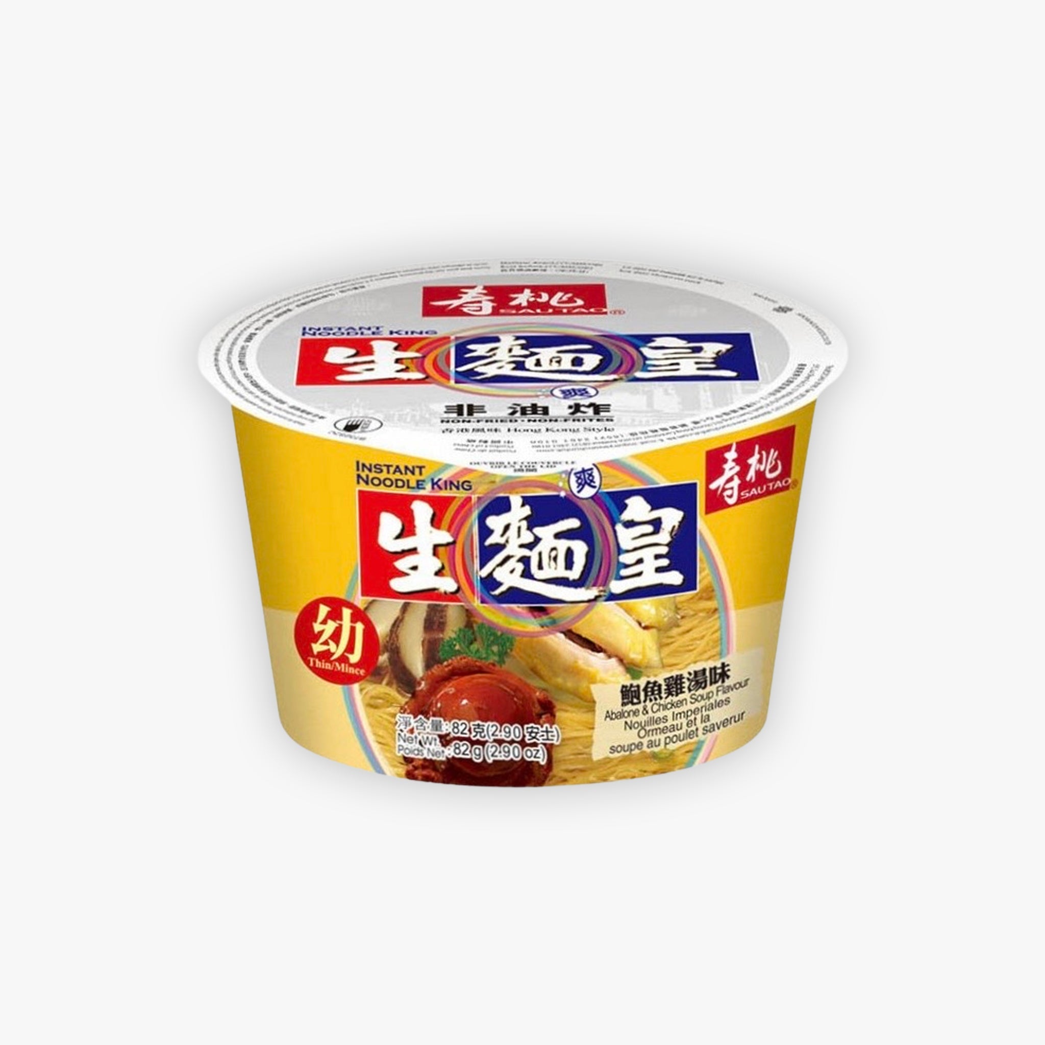 Sau Tao Instant Noodle King Thin Abalone and Chicken Soup Flavour 82g