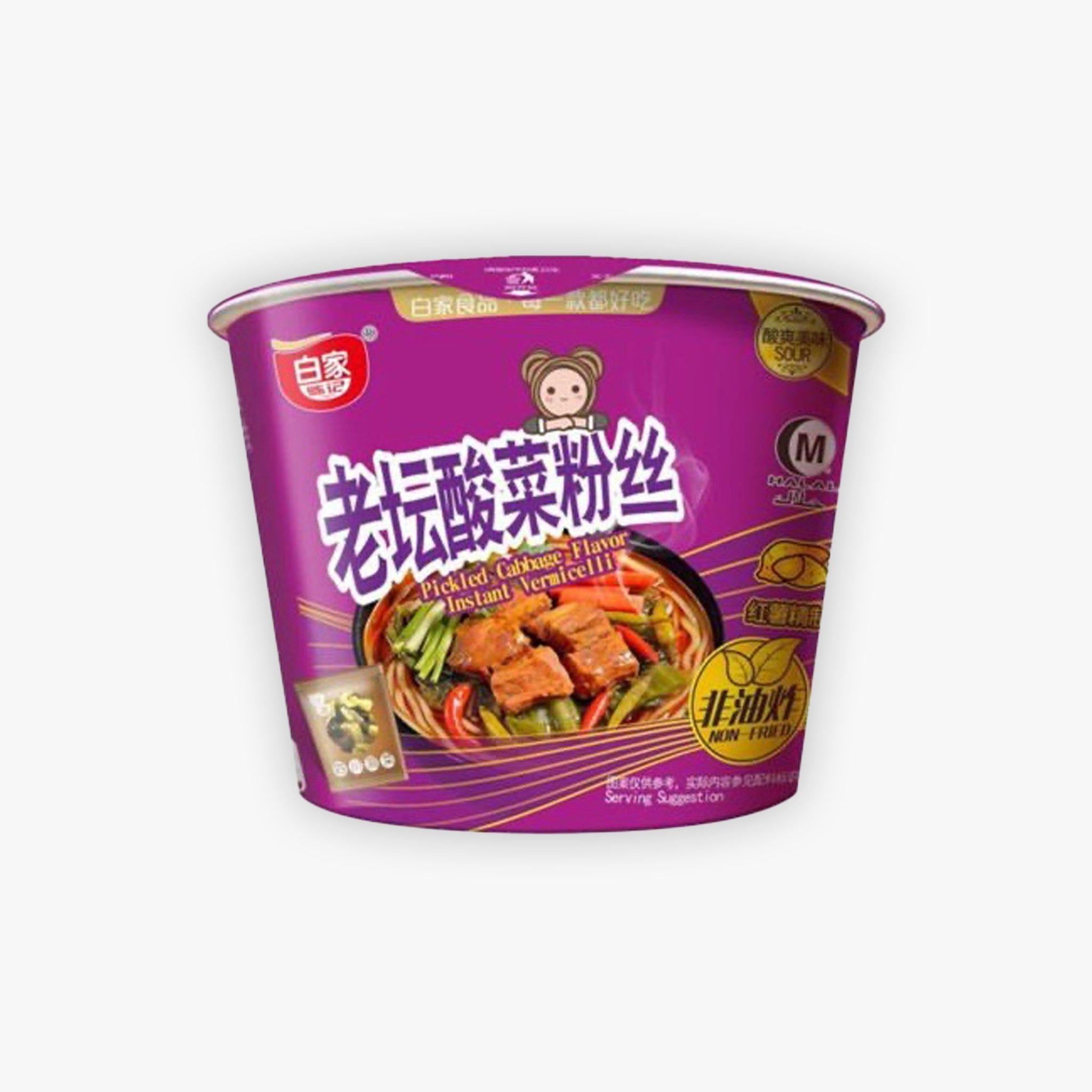 Baijia Instant Vermicelli Pickled Cabbage Flavor 110g