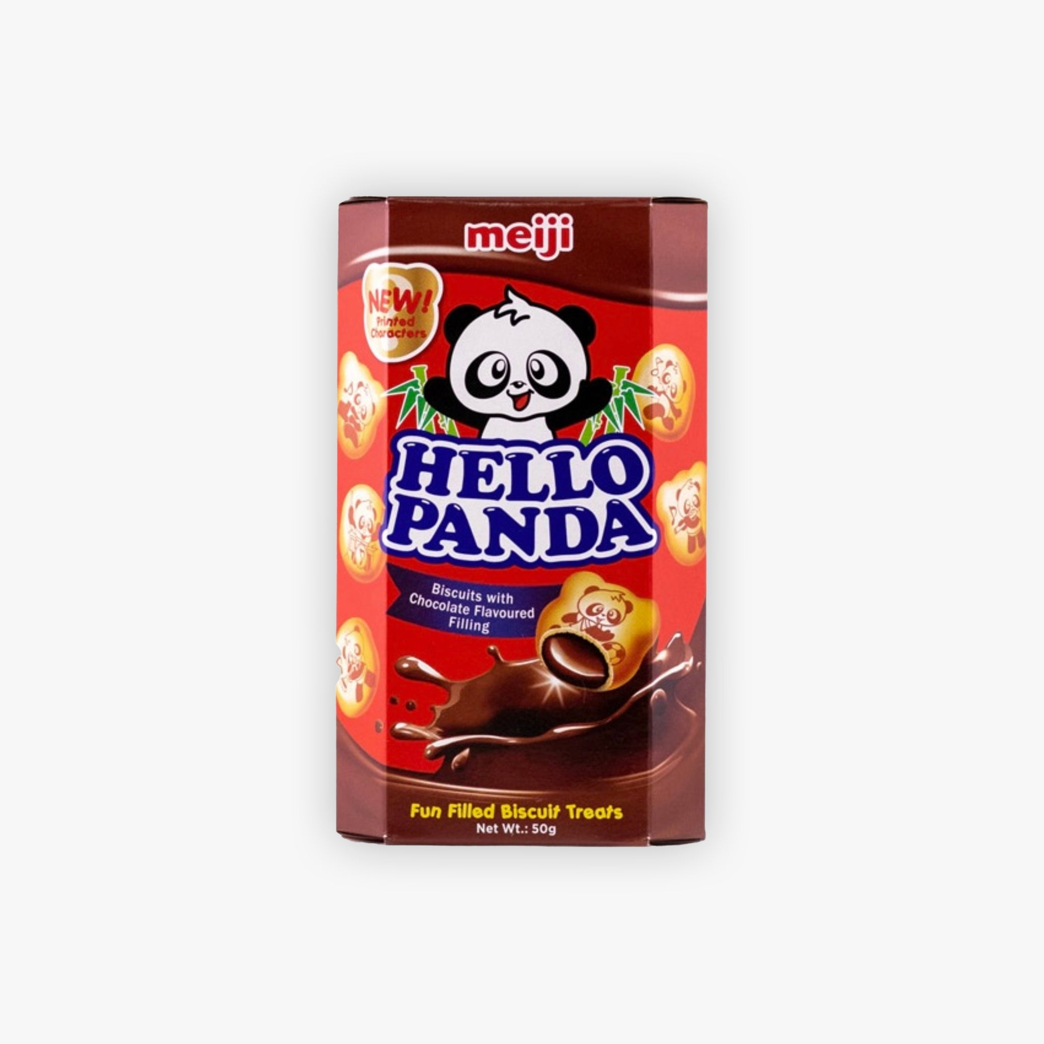 Meiji Hello Panda Biscuits with Chocolate Flavoured Filling 50g