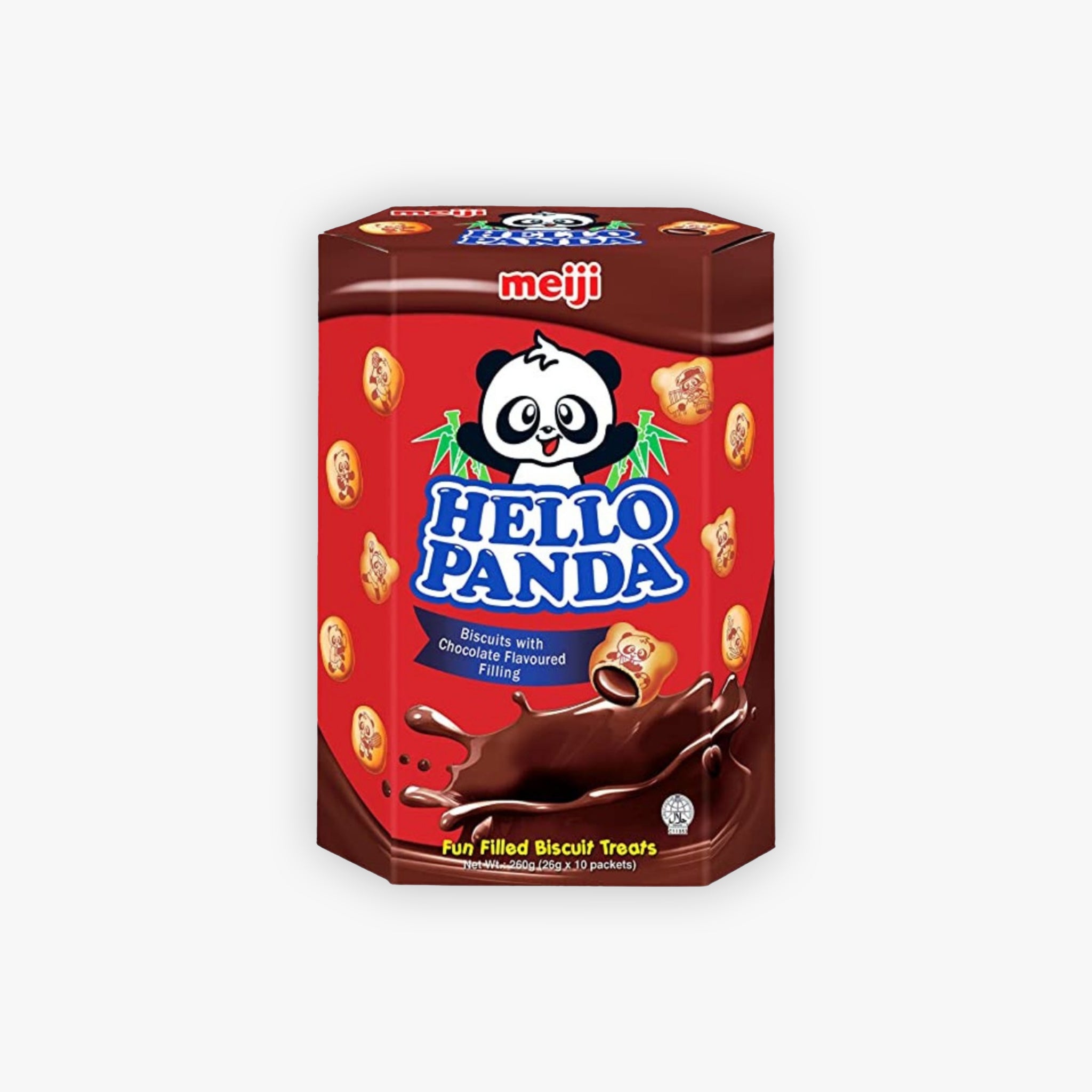 Meiji Hello Panda Biscuits with Chocolate Flavoured Filling 260g