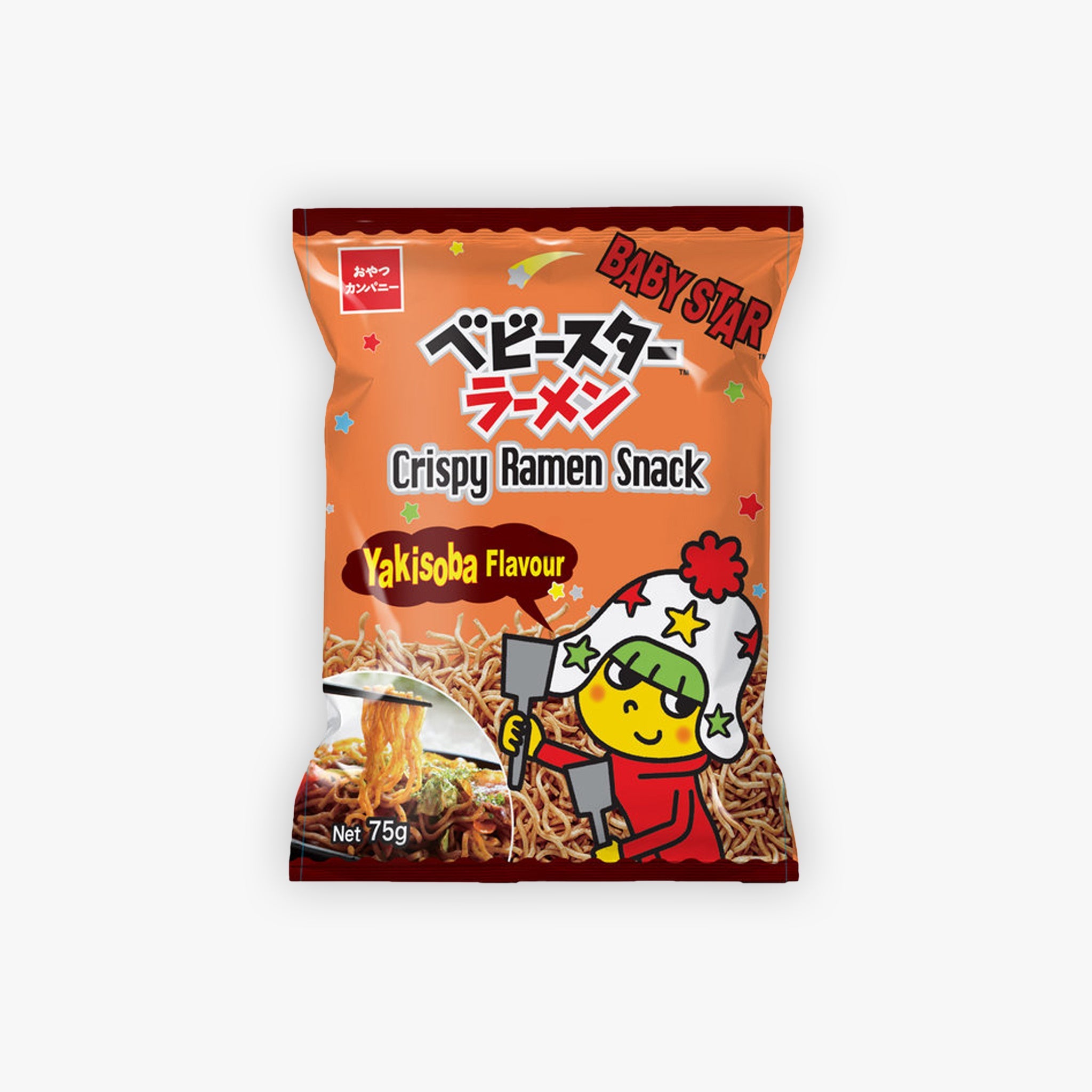 Oyatsu Baby Star Crispy Ramen Snack Yakisoba Flavour 75g