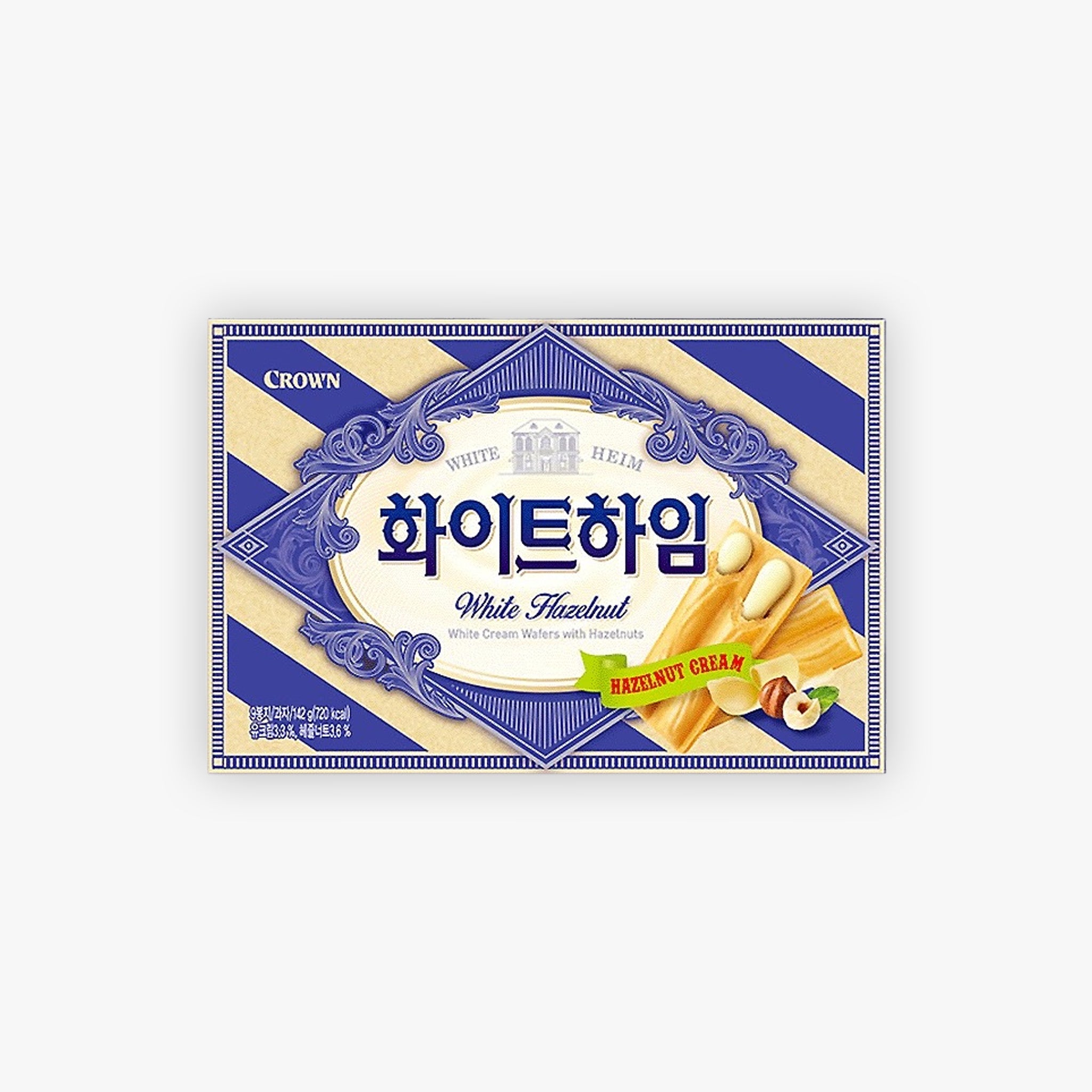 Crown White Heim Choco Cream Wafers with Hazelnut 47g