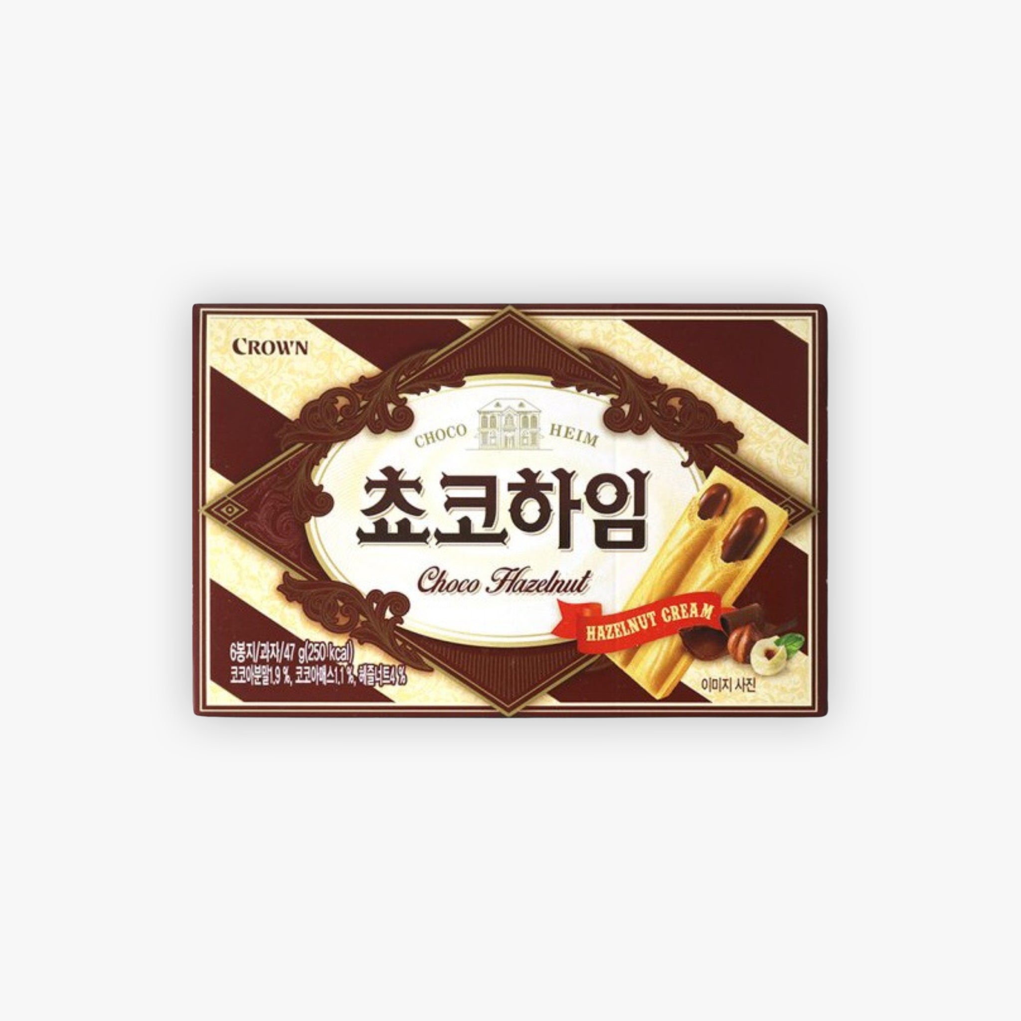 Crown Choco Heim Choco Cream Wafers with Hazelnut 47g