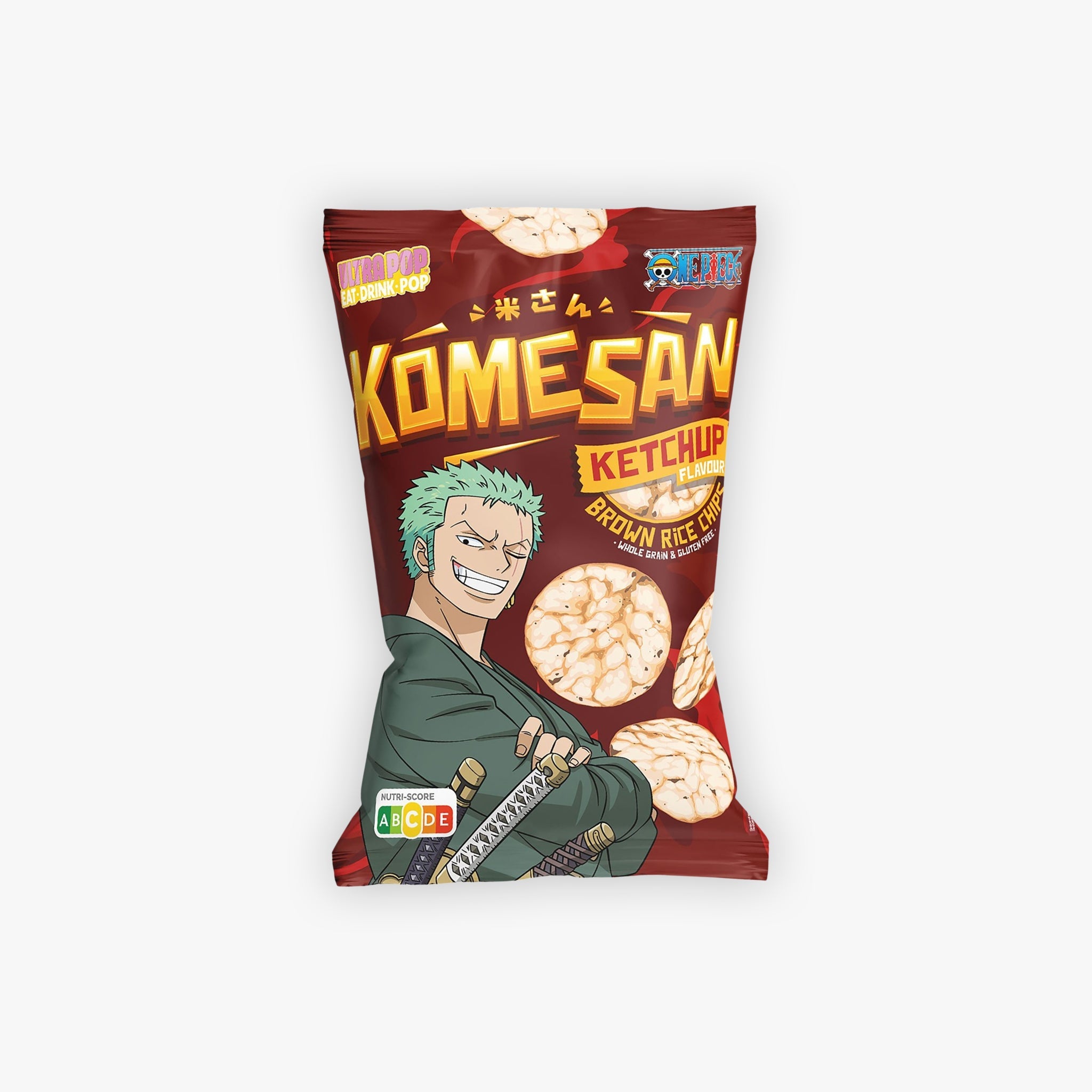 Ultra Pop Komesan Brown Rice Chips Ketchup Flavour 60g