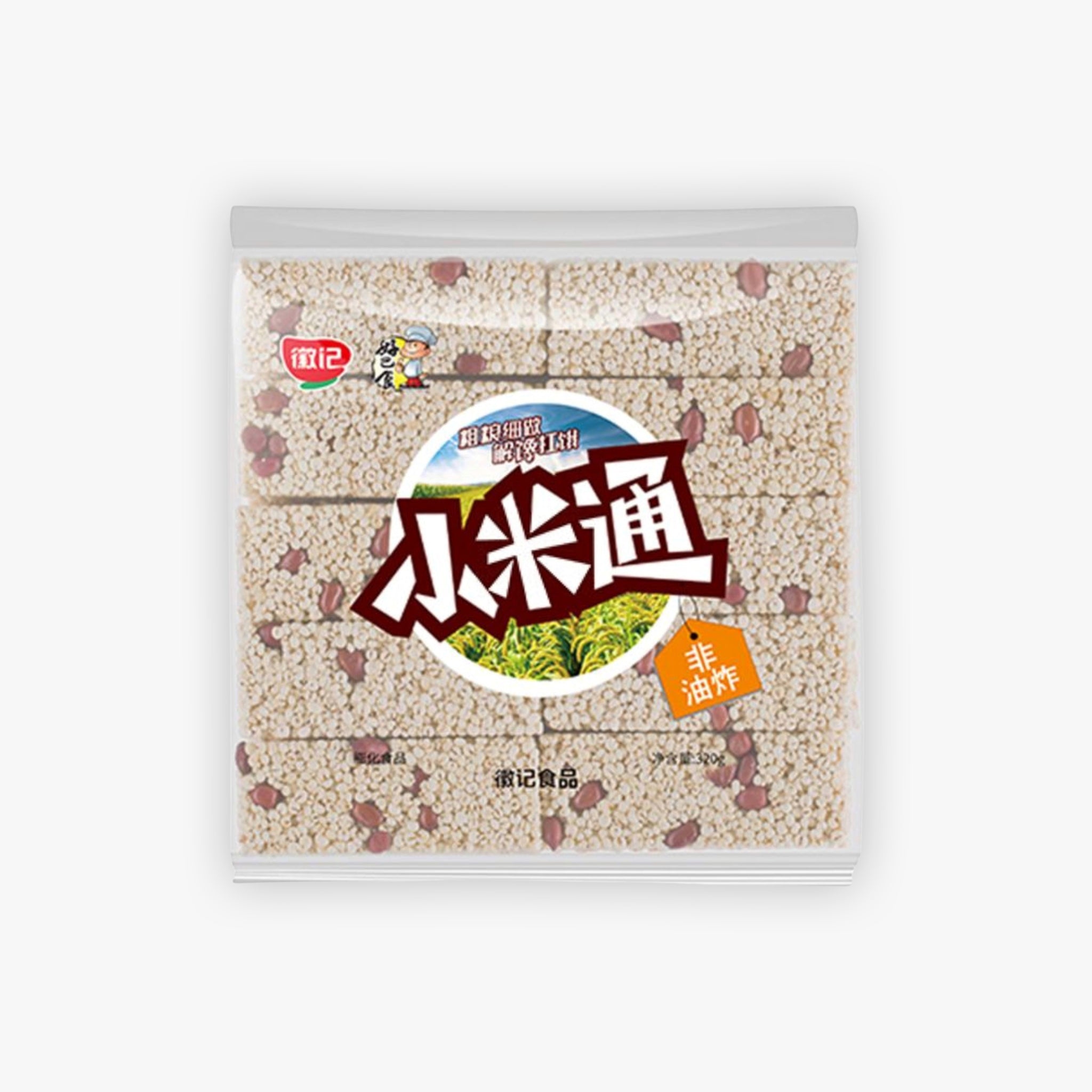 Huiji Roasted Pop Millet Snack Bar 400g