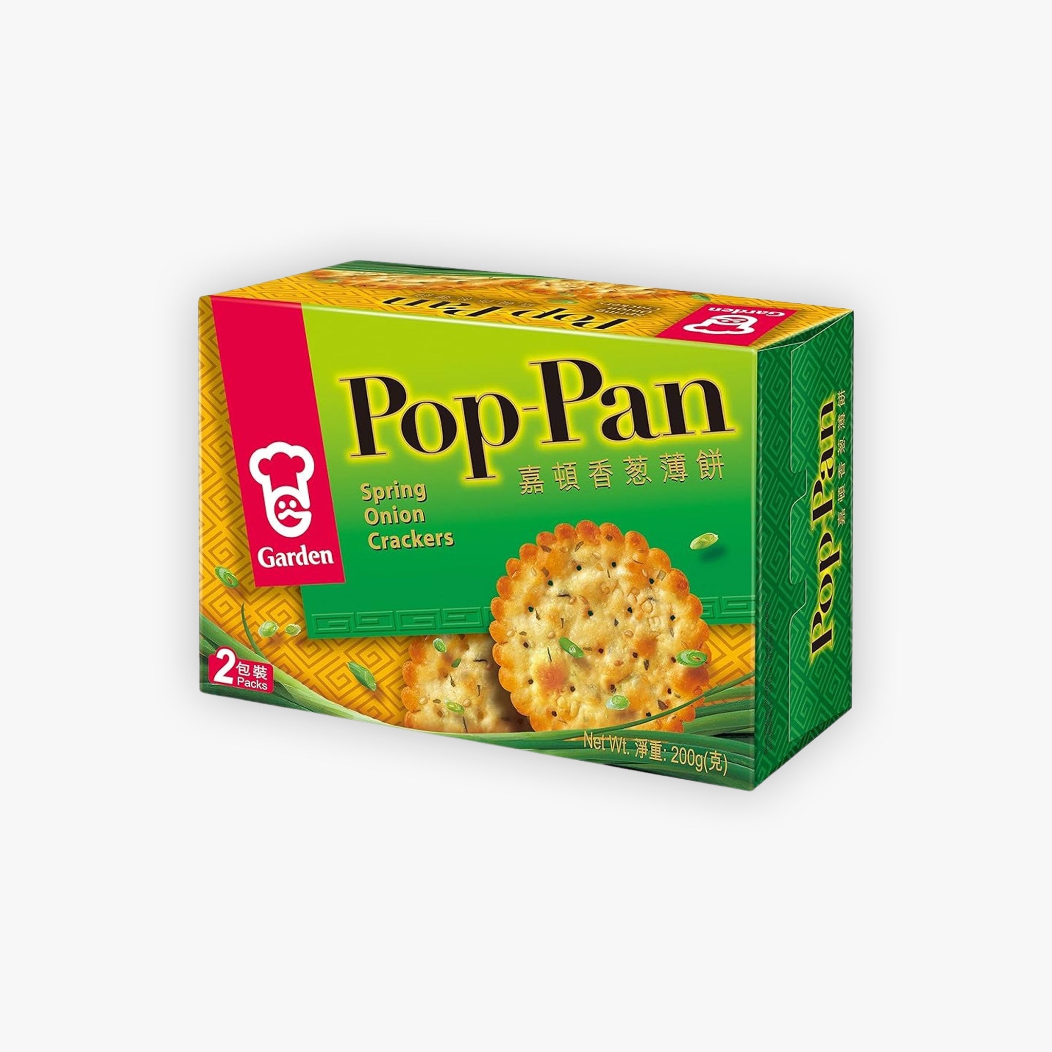 Garden Pop Pan Spring Onion Crackers 200g