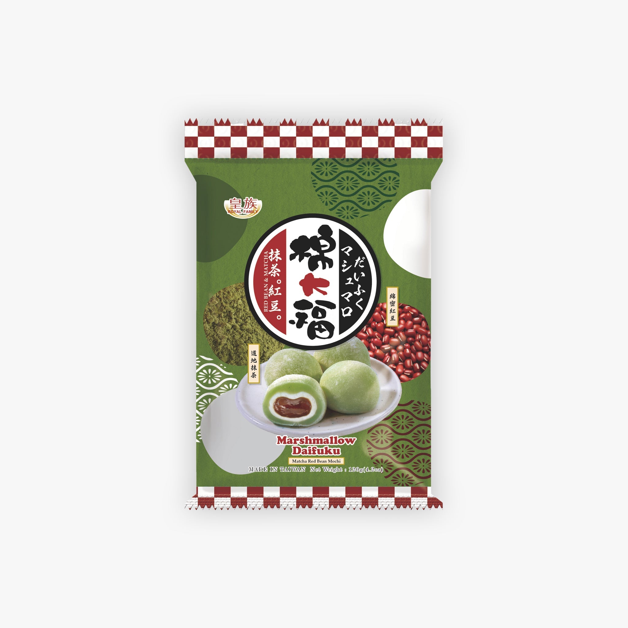 Royal Family Marshmallow Matcha Red Bean Mochi 120g