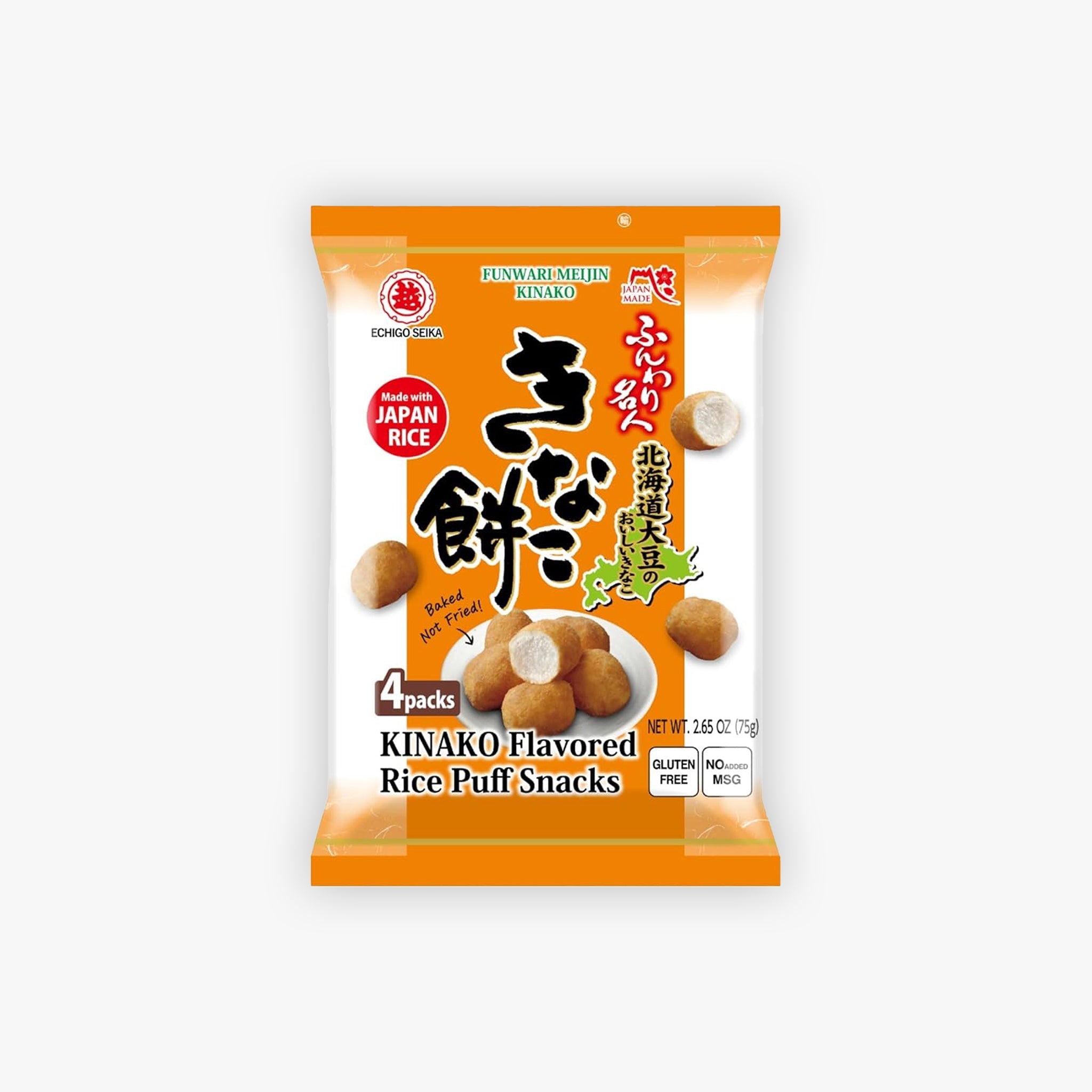 Echigo Seika Rice Puff Kinako Flavour 75g