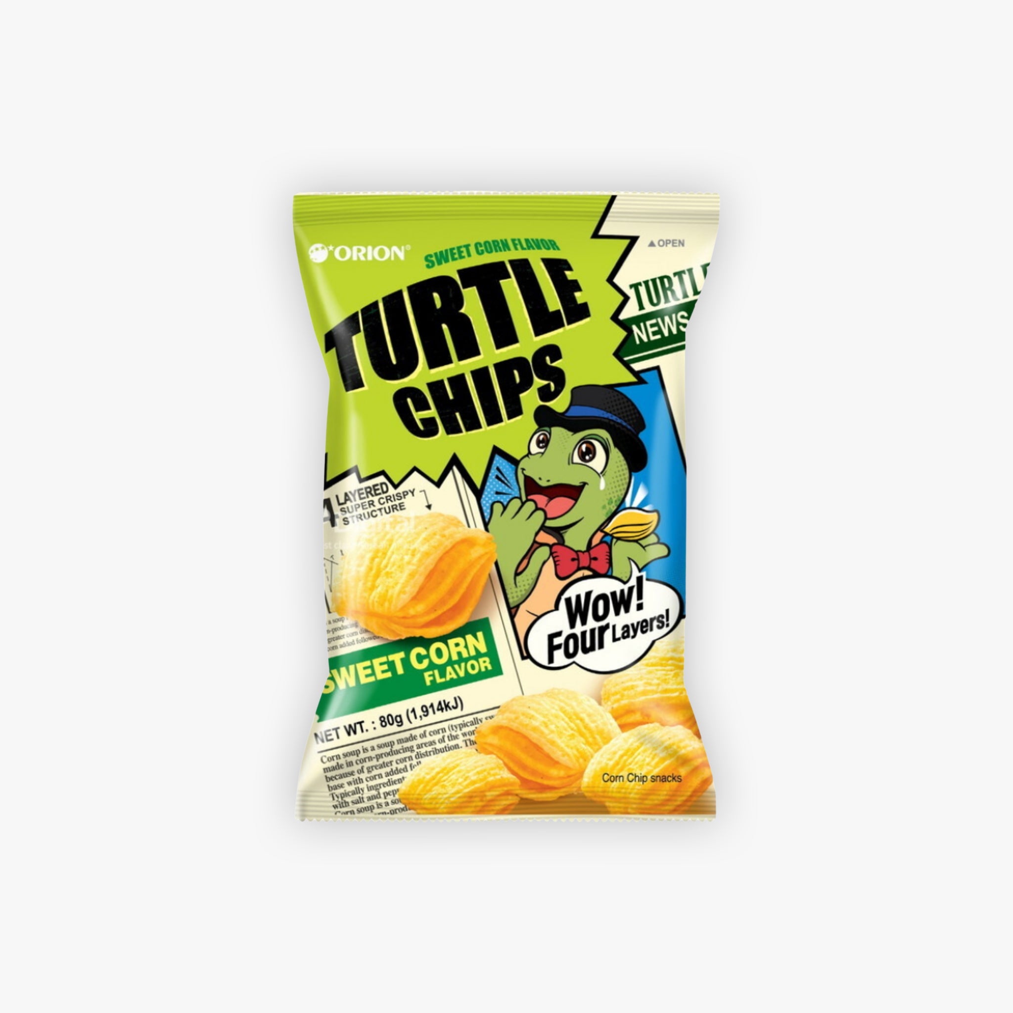 Orion Turtle Chips Sweet Corn Flavor 80g