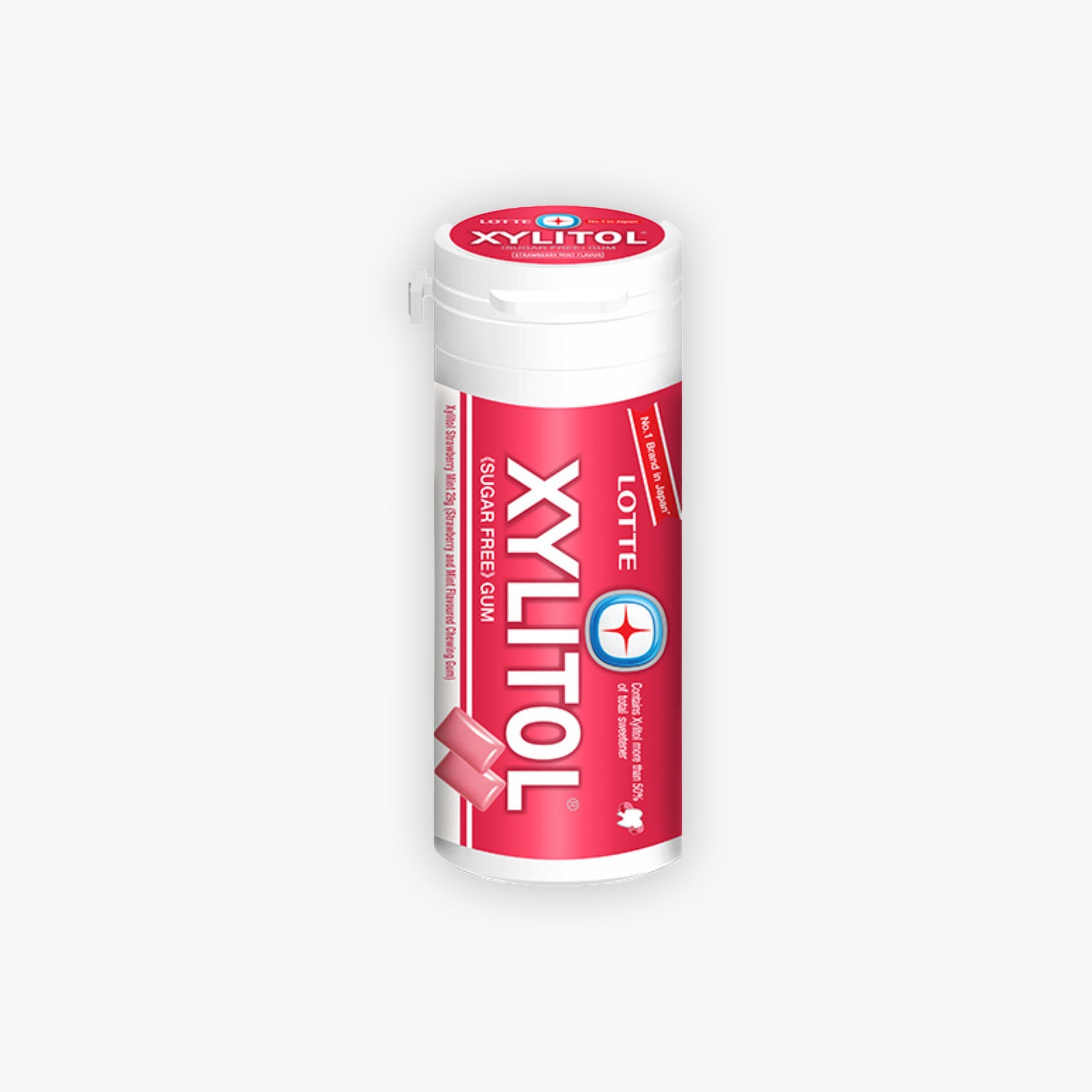 Lotte Xylitol Sugar Free Gum Strawberry Mint Flavor 29g