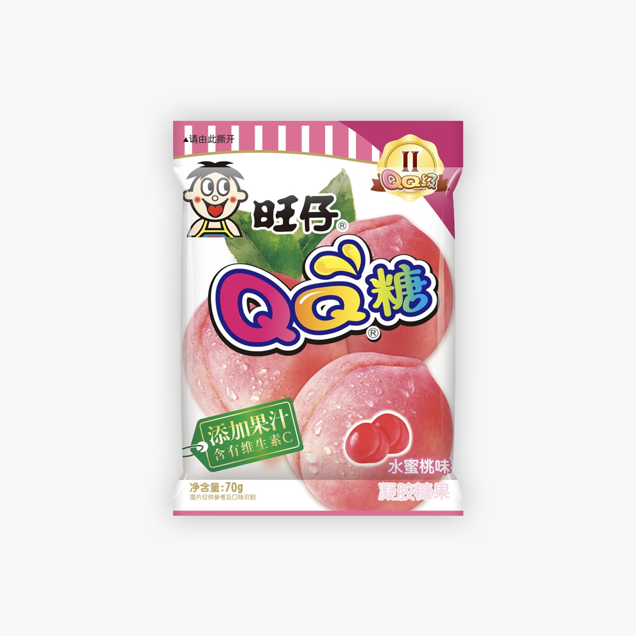 Want Want QQ Gummies Peach Flavour 70g